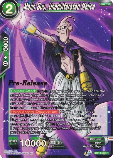 Majin Buu, Unadulterated Malice (BT14-082) [Cross Spirits Prerelease Promos] | Rock City Comics
