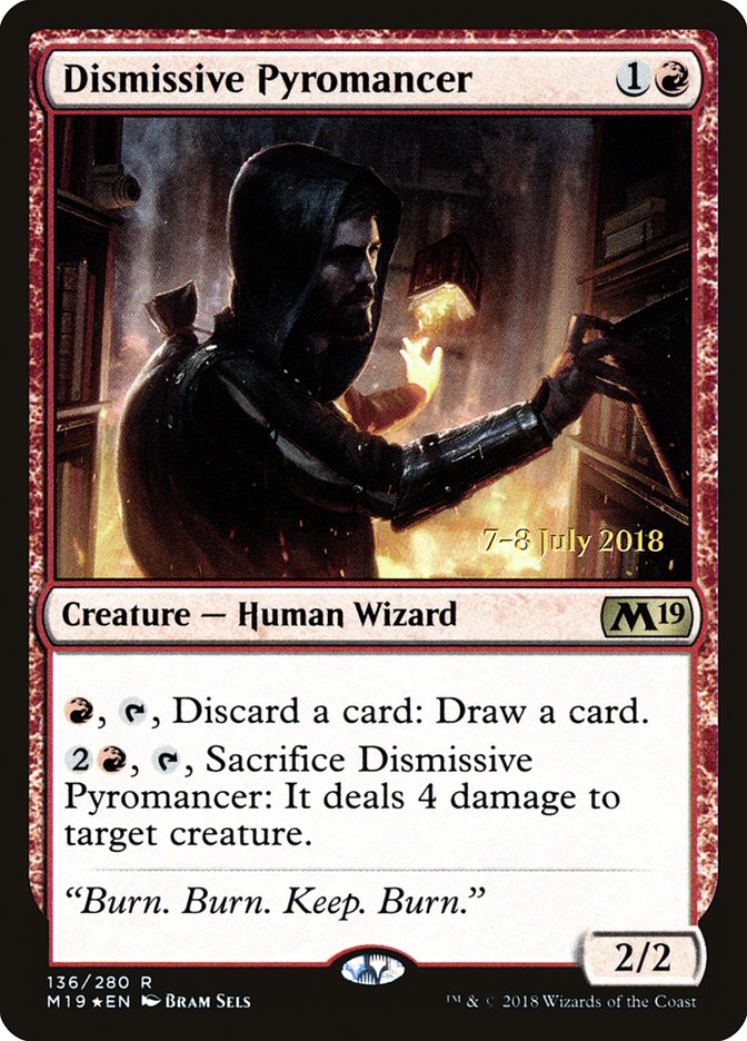 Dismissive Pyromancer [Core Set 2019 Prerelease Promos] | Rock City Comics