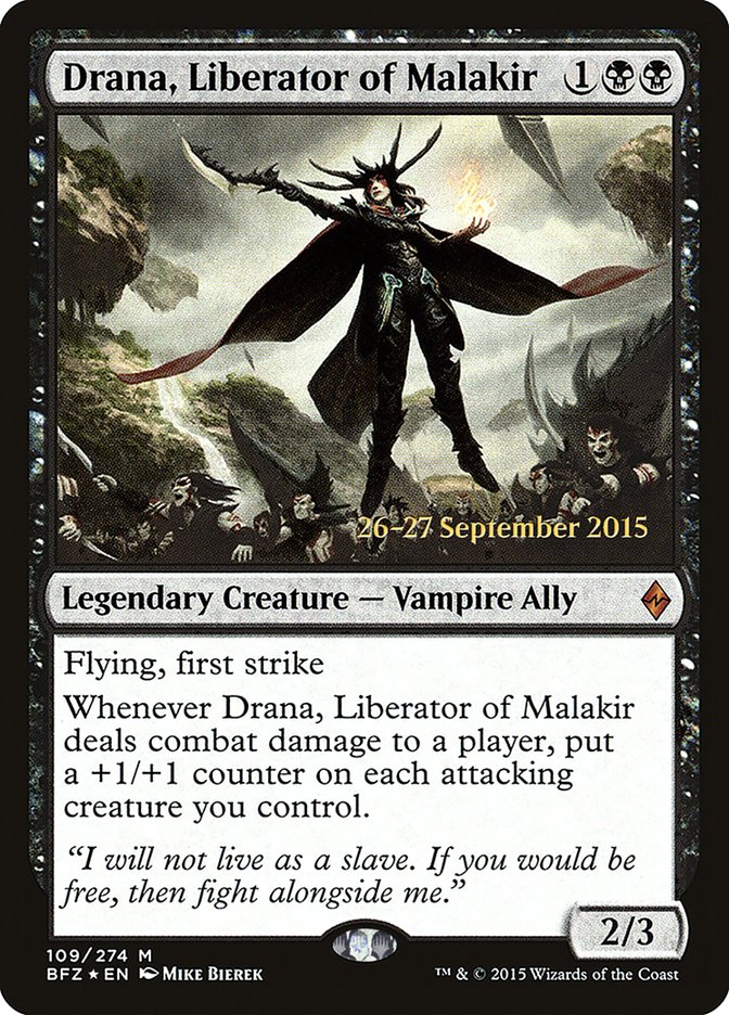 Drana, Liberator of Malakir [Battle for Zendikar Prerelease Promos] | Rock City Comics