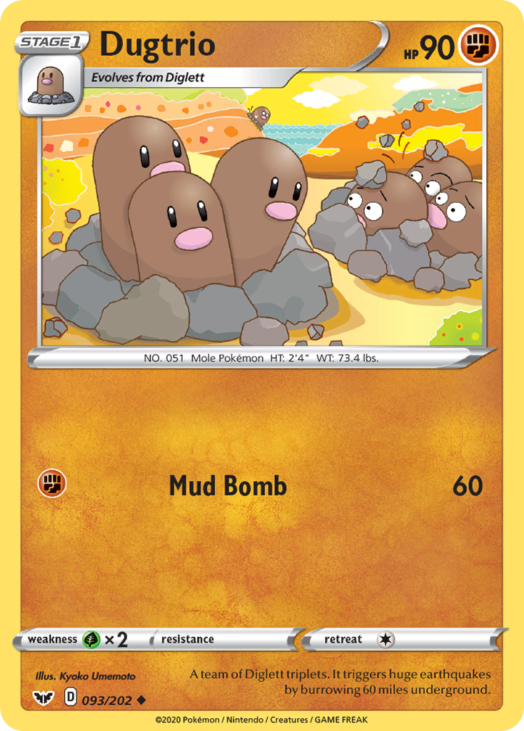 Dugtrio (093/202) [Sword & Shield: Base Set] | Rock City Comics