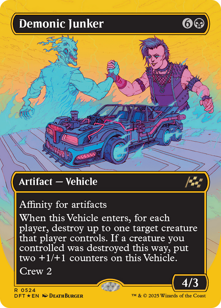 Demonic Junker (Borderless) (First-Place Foil) [Aetherdrift] | Rock City Comics