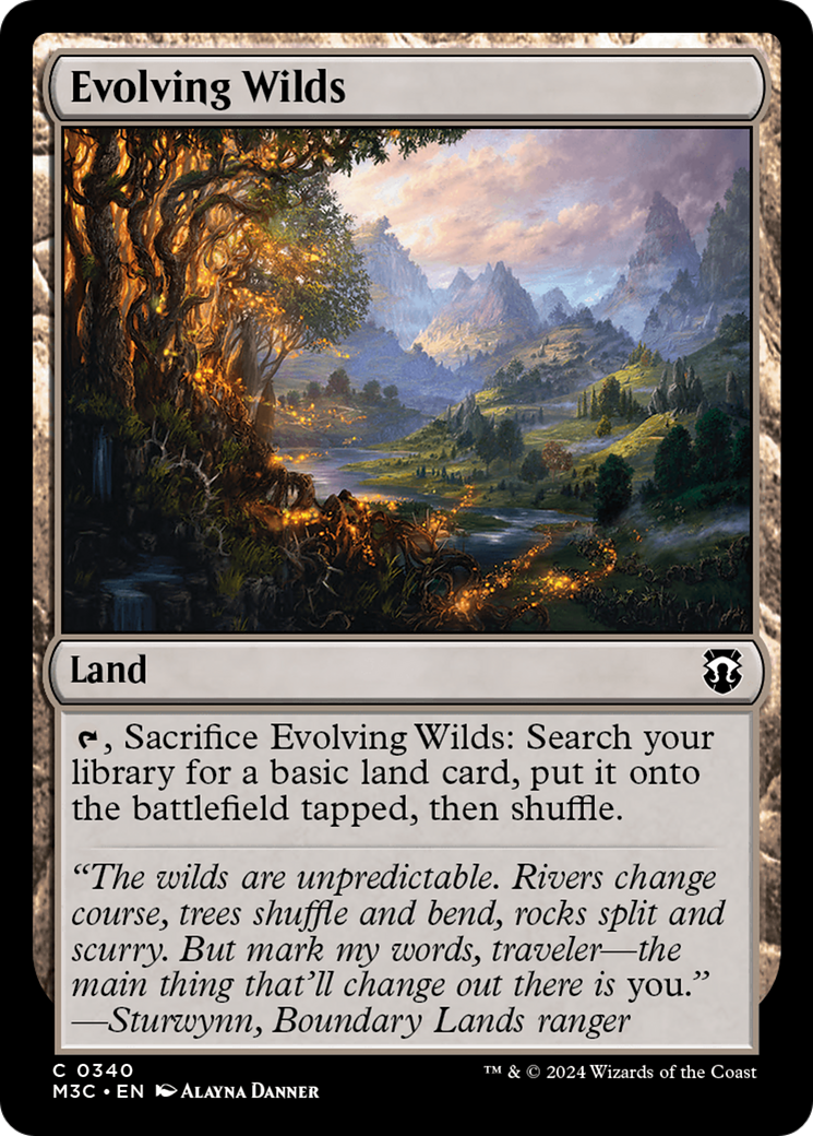 Evolving Wilds (Ripple Foil) [Modern Horizons 3 Commander] | Rock City Comics