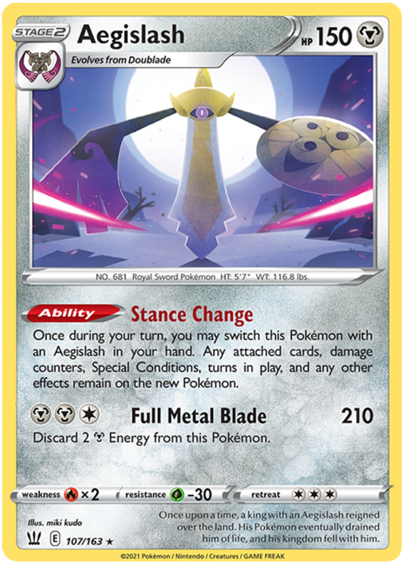 Aegislash (107/163) (107/163) [Sword & Shield: Battle Styles] | Rock City Comics