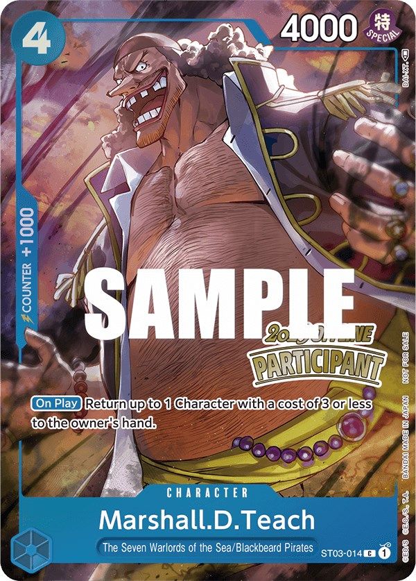 Marshall.D.Teach (Offline Regional 2023) [Participant] [One Piece Promotion Cards] | Rock City Comics