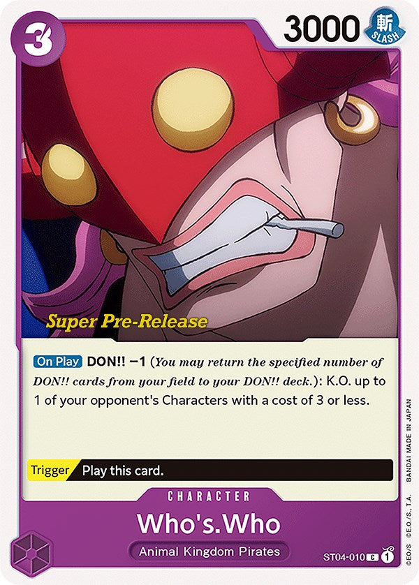 Who's.Who [Super Pre-Release Starter Deck: Animal Kingdom Pirates] | Rock City Comics