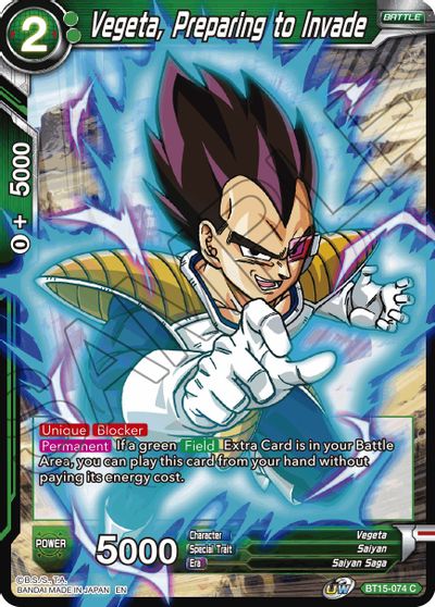 Vegeta, Preparing to Invade (BT15-074) [Saiyan Showdown] | Rock City Comics