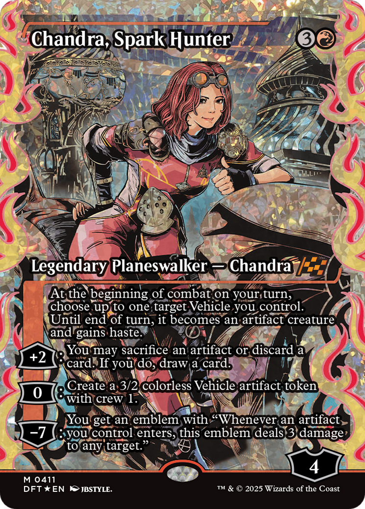 Chandra, Spark Hunter (Showcase) (Fracture Foil) [Aetherdrift] | Rock City Comics