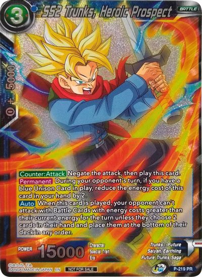 SS2 Trunks, Heroic Prospect (Player's Choice) (P-219) [Promotion Cards] | Rock City Comics