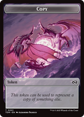 Copy // Dragon (0014) Double-Sided Token [Tarkir: Dragonstorm Commander Tokens] | Rock City Comics