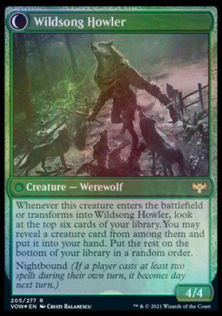 Howlpack Piper // Wildsong Howler [Innistrad: Crimson Vow Prerelease Promos] | Rock City Comics