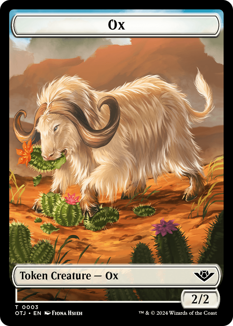 Ox // Plot Double-Sided Token [Outlaws of Thunder Junction Tokens] | Rock City Comics