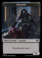 Treasure // Assassin Double-Sided Token [Commander Masters Tokens] | Rock City Comics