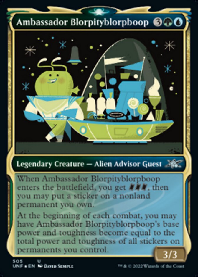 Ambassador Blorpityblorpboop (Showcase) (Galaxy Foil) [Unfinity] | Rock City Comics