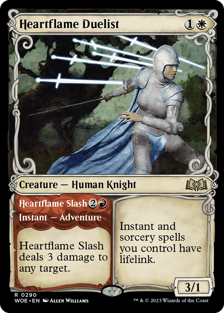 Heartflame Duelist // Heartflame Slash (Showcase) [Wilds of Eldraine] | Rock City Comics