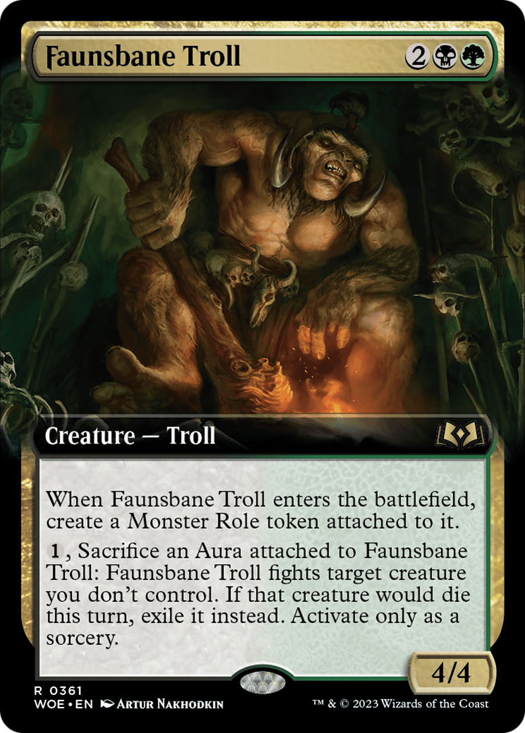 Faunsbane Troll (Extended Art) [Wilds of Eldraine] | Rock City Comics