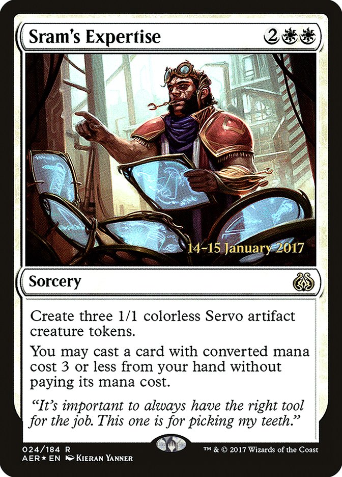 Sram's Expertise [Aether Revolt Prerelease Promos] | Rock City Comics