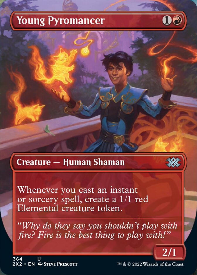 Young Pyromancer (Borderless Alternate Art) [Double Masters 2022] | Rock City Comics