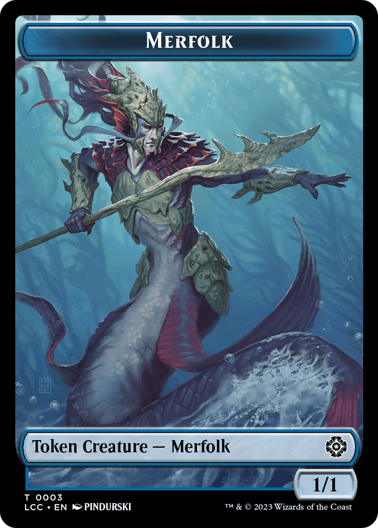 Boar // Merfolk (0003) Double-Sided Token [The Lost Caverns of Ixalan Commander Tokens] | Rock City Comics