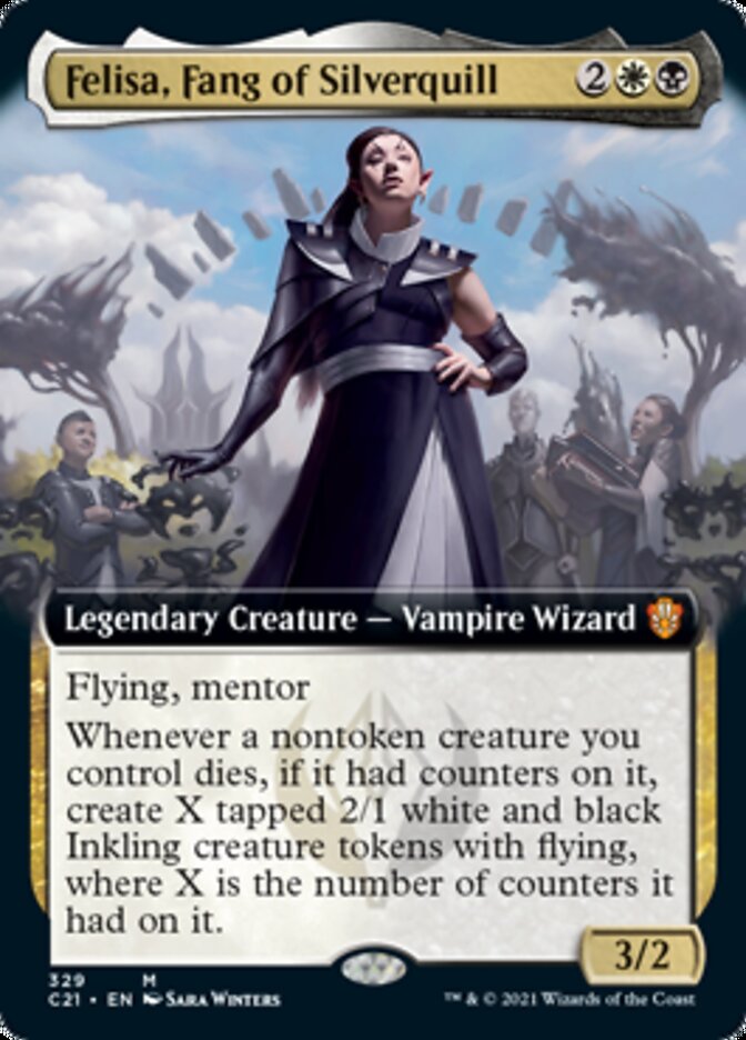 Felisa, Fang of Silverquill (Extended Art) [Commander 2021] | Rock City Comics