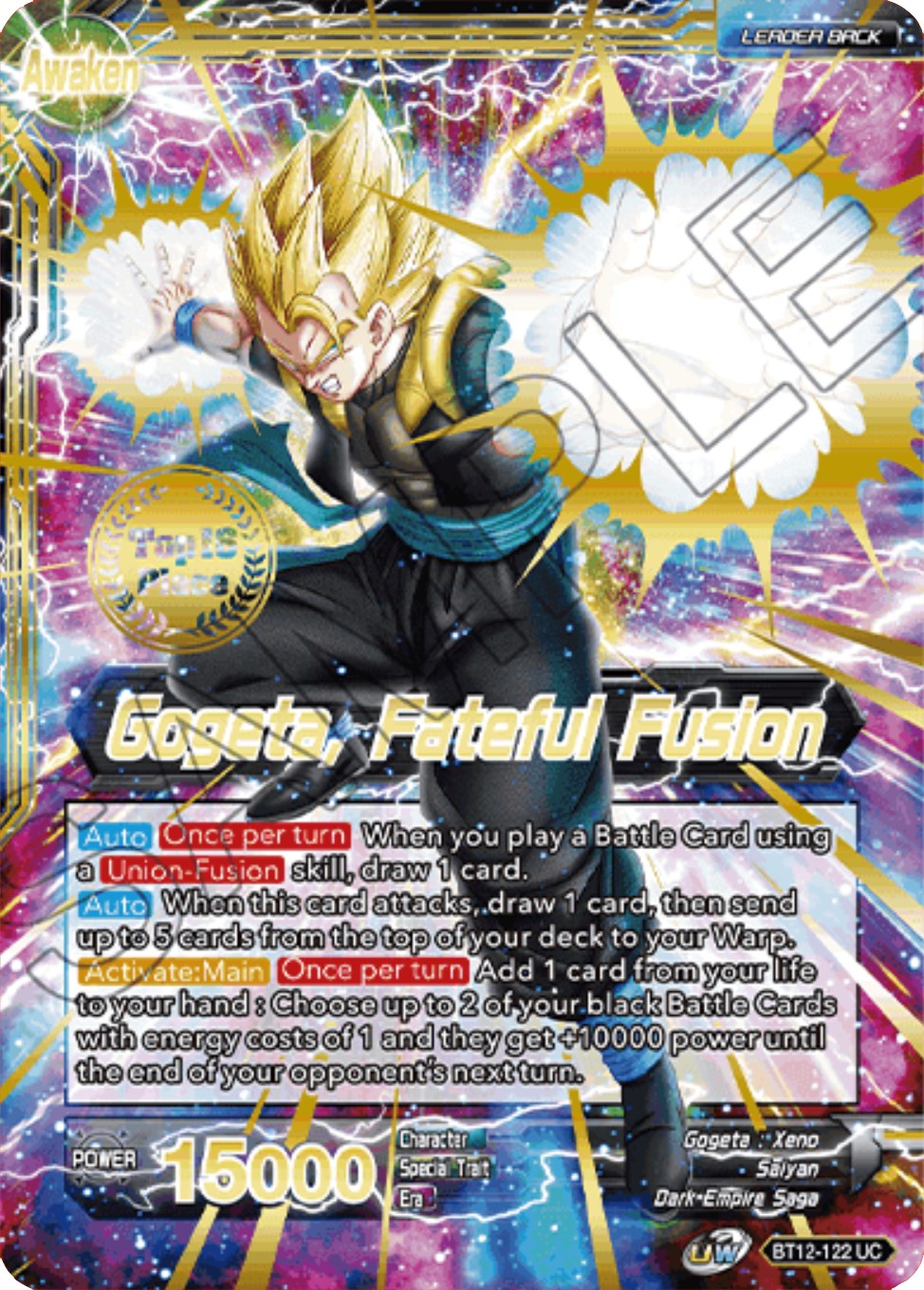 Son Goku & Vegeta // Gogeta, Fateful Fusion (2021 Championship Top 16) (BT12-122) [Tournament Promotion Cards] | Rock City Comics