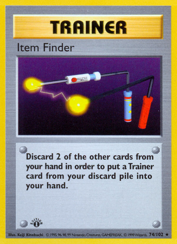 Item Finder (74/102) (Shadowless) [Base Set 1st Edition] | Rock City Comics