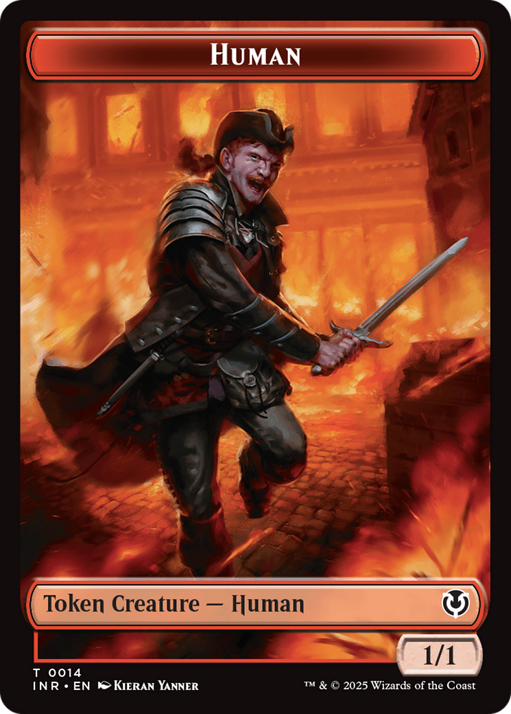 Elemental // Human (0014) Double-Sided Token [Innistrad Remastered Tokens] | Rock City Comics