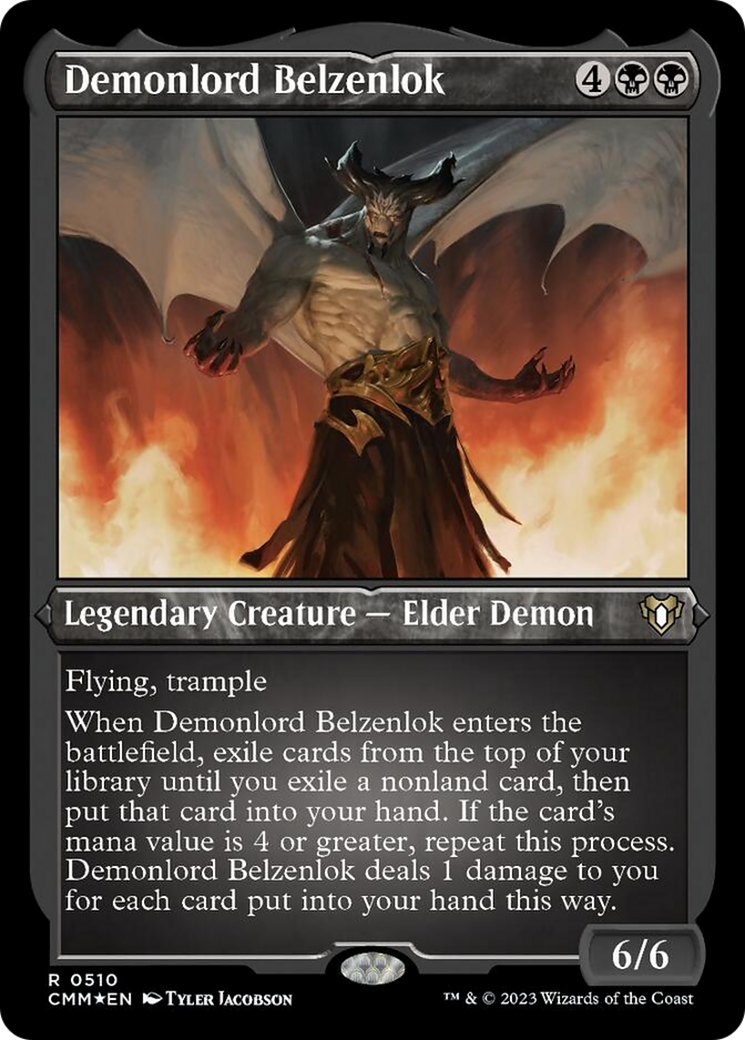 Demonlord Belzenlok (Foil Etched) [Commander Masters] | Rock City Comics