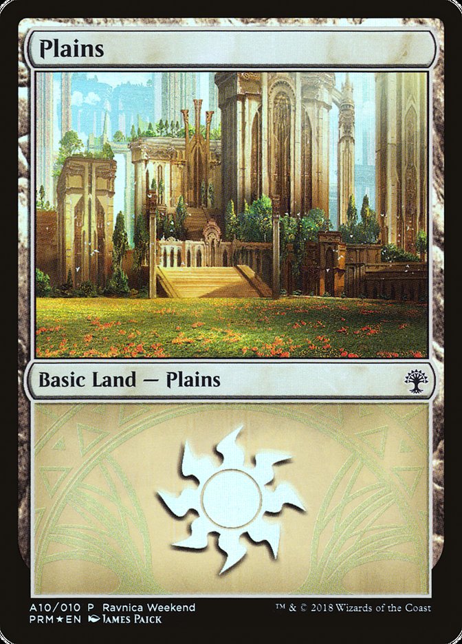 Plains (A10) [Ravnica Allegiance Ravnica Weekend] | Rock City Comics