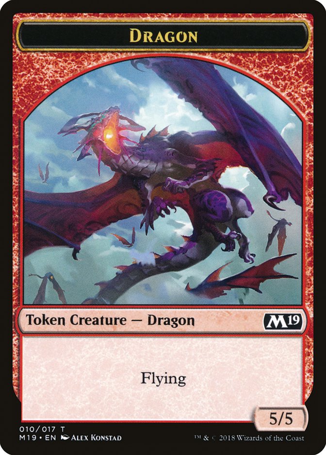 Dragon Token (010/017) [Core Set 2019 Tokens] | Rock City Comics