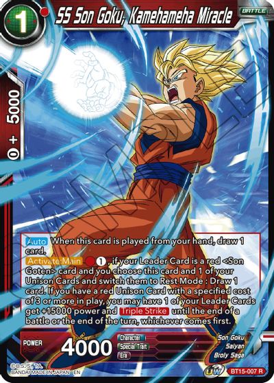 SS Son Goku, Kamehameha Miracle (BT15-007) [Saiyan Showdown] | Rock City Comics