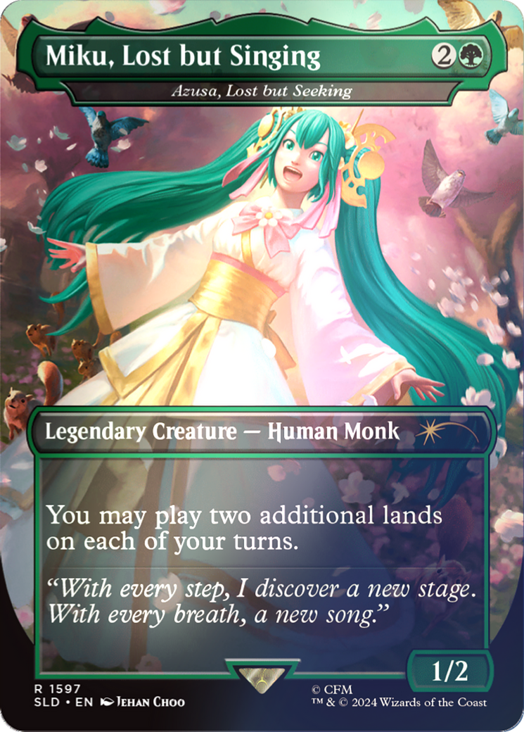 Miku, Lost but Singing - Azusa, Lost but Seeking (Rainbow Foil) [Secret Lair Drop Series] | Rock City Comics