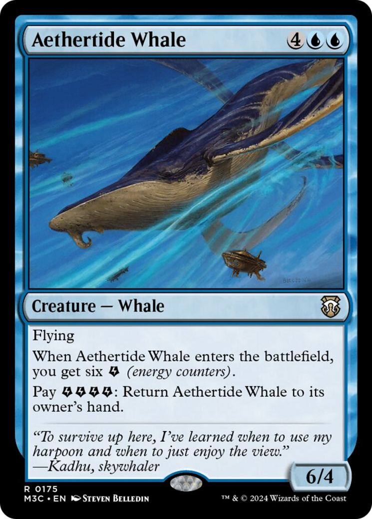 Aethertide Whale (Ripple Foil) [Modern Horizons 3 Commander] | Rock City Comics