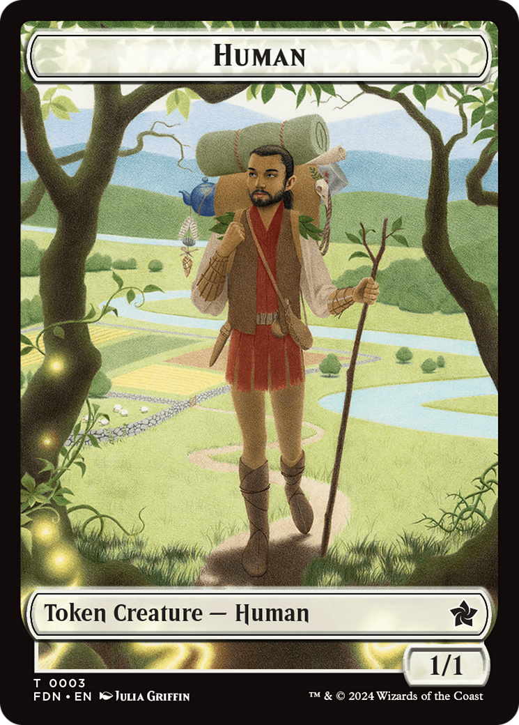 Copy // Human Double-Sided Token [Foundations Tokens] | Rock City Comics