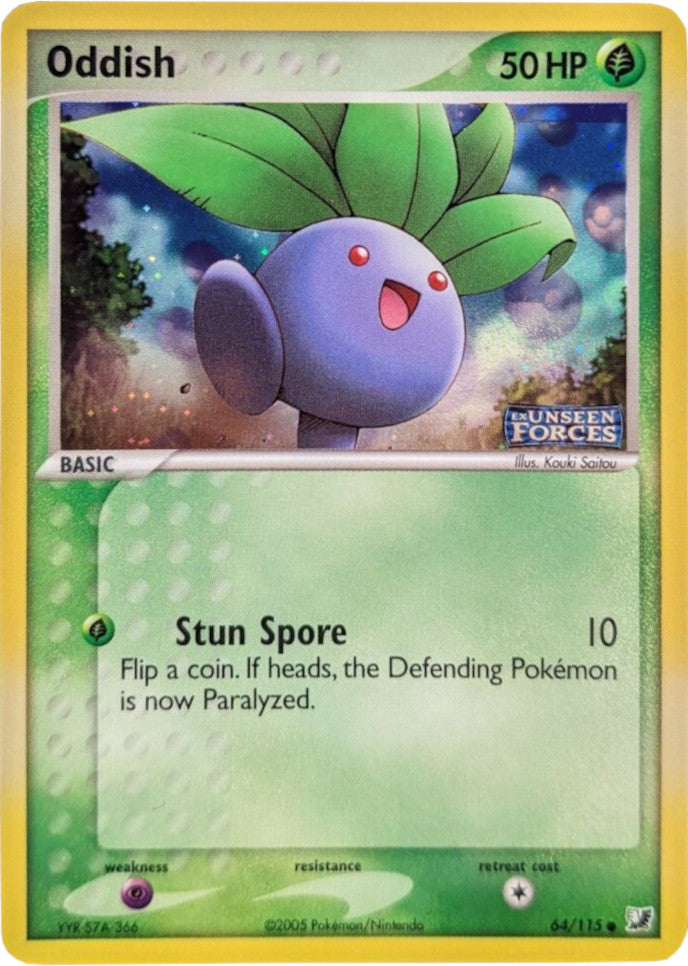 Oddish (64/115) (Stamped) [EX: Unseen Forces] | Rock City Comics