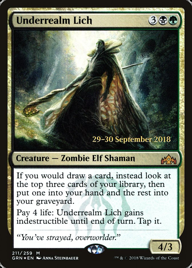 Underrealm Lich [Guilds of Ravnica Prerelease Promos] | Rock City Comics