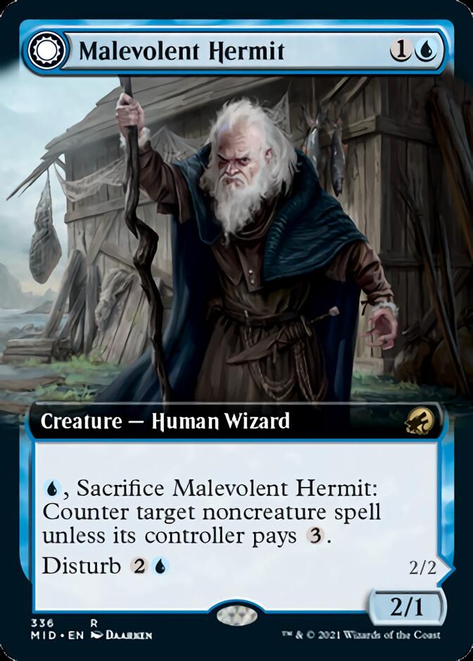Malevolent Hermit // Benevolent Geist (Extended Art) [Innistrad: Midnight Hunt] | Rock City Comics