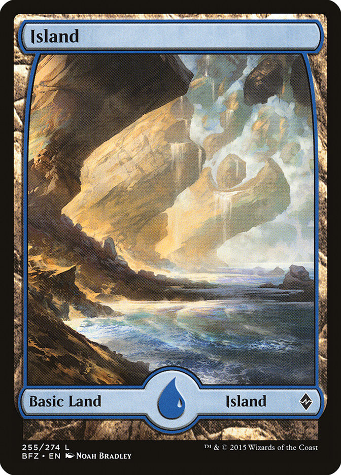 Island (255) (Full Art) [Battle for Zendikar] | Rock City Comics