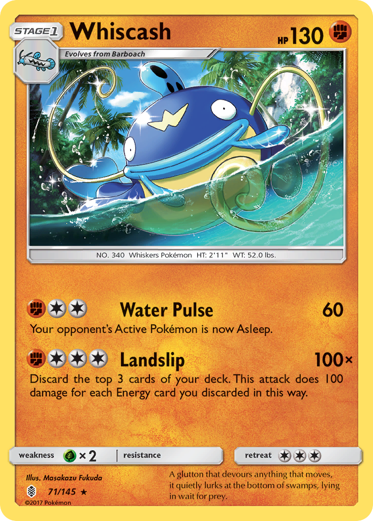 Whiscash (71/145) [Sun & Moon: Guardians Rising] | Rock City Comics