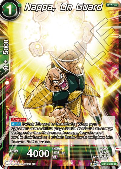 Nappa, on Guard (BT15-085) [Saiyan Showdown] | Rock City Comics