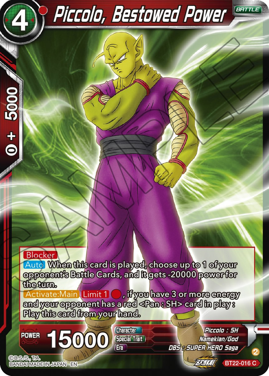 Piccolo, Bestowed Power (BT22-016) [Critical Blow] | Rock City Comics