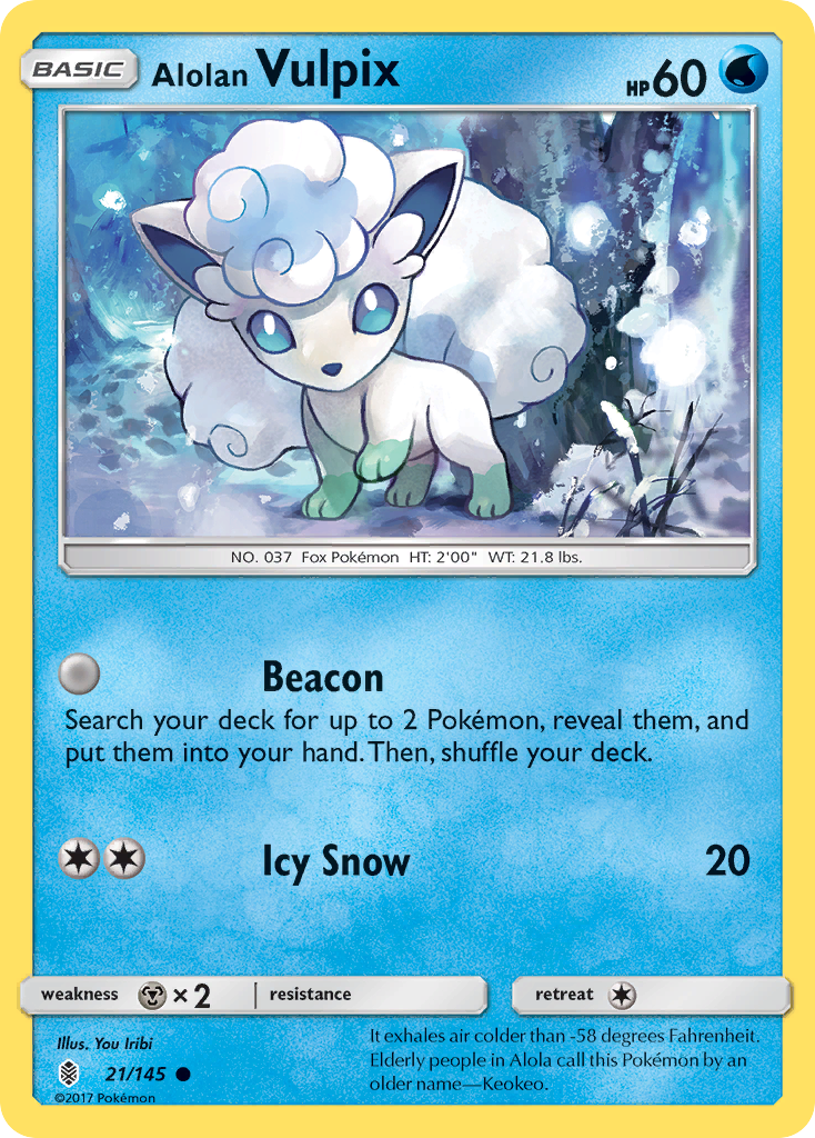 Alolan Vulpix (21/145) [Sun & Moon: Guardians Rising] | Rock City Comics