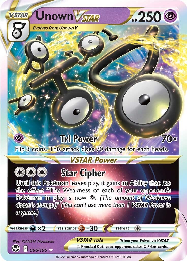 Unown VSTAR (066/195) [Sword & Shield: Silver Tempest] | Rock City Comics