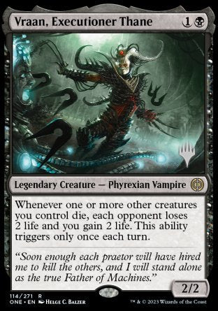 Vraan, Executioner Thane (Promo Pack) [Phyrexia: All Will Be One Promos] | Rock City Comics