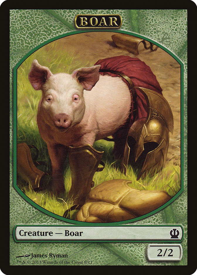 Boar Token [Theros Tokens] | Rock City Comics