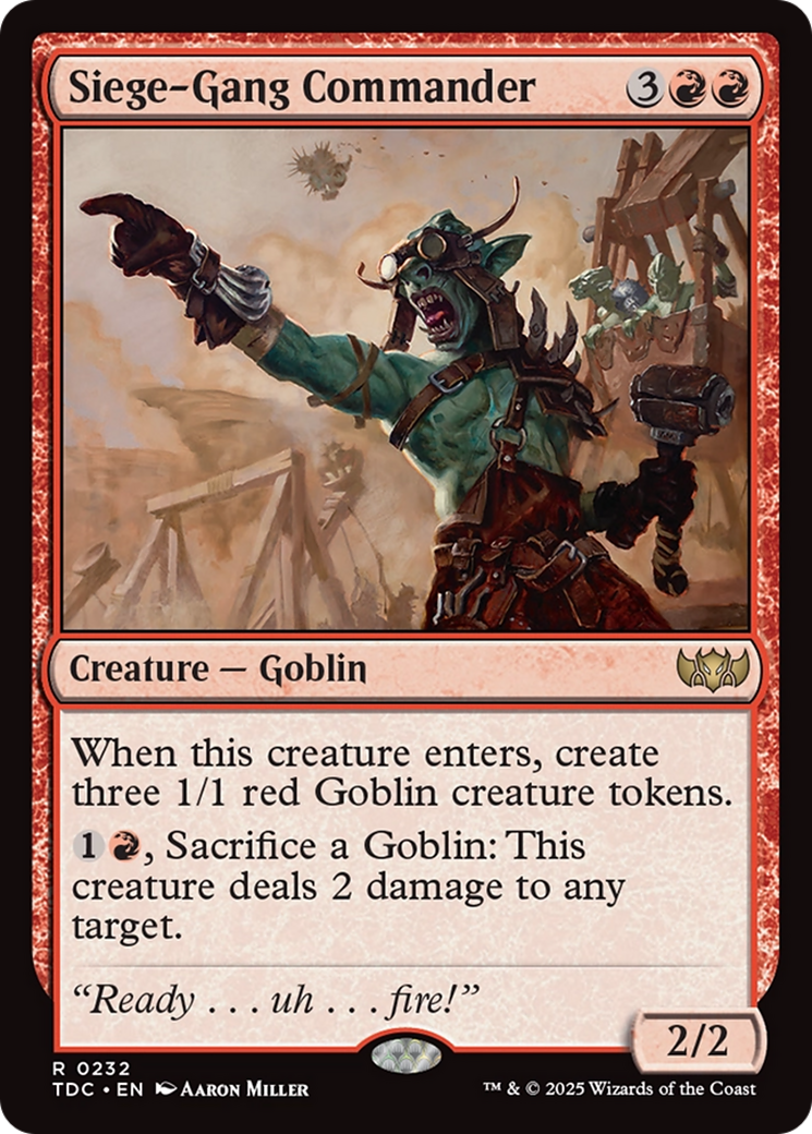 Siege-Gang Commander [Tarkir: Dragonstorm Commander] | Rock City Comics