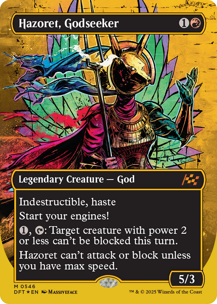 Hazoret, Godseeker (Borderless) (First-Place Foil) [Aetherdrift] | Rock City Comics