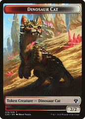 Bird // Dinosaur Cat Double-Sided Token [Commander 2020 Tokens] | Rock City Comics