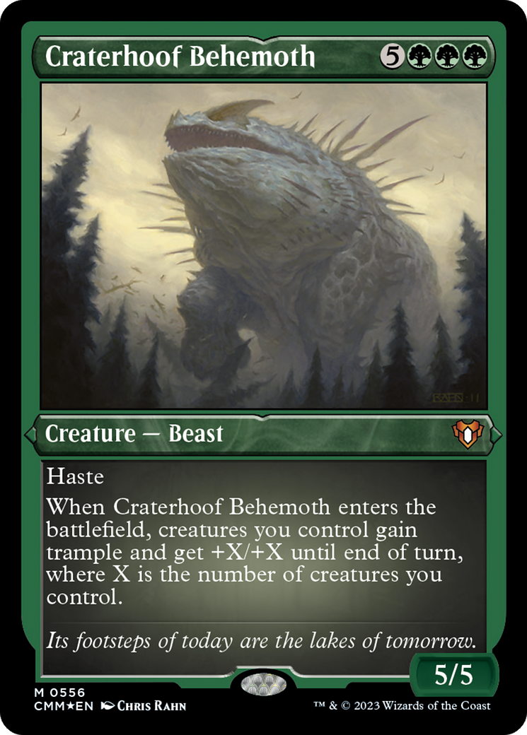 Craterhoof Behemoth (Foil Etched) [Commander Masters] | Rock City Comics