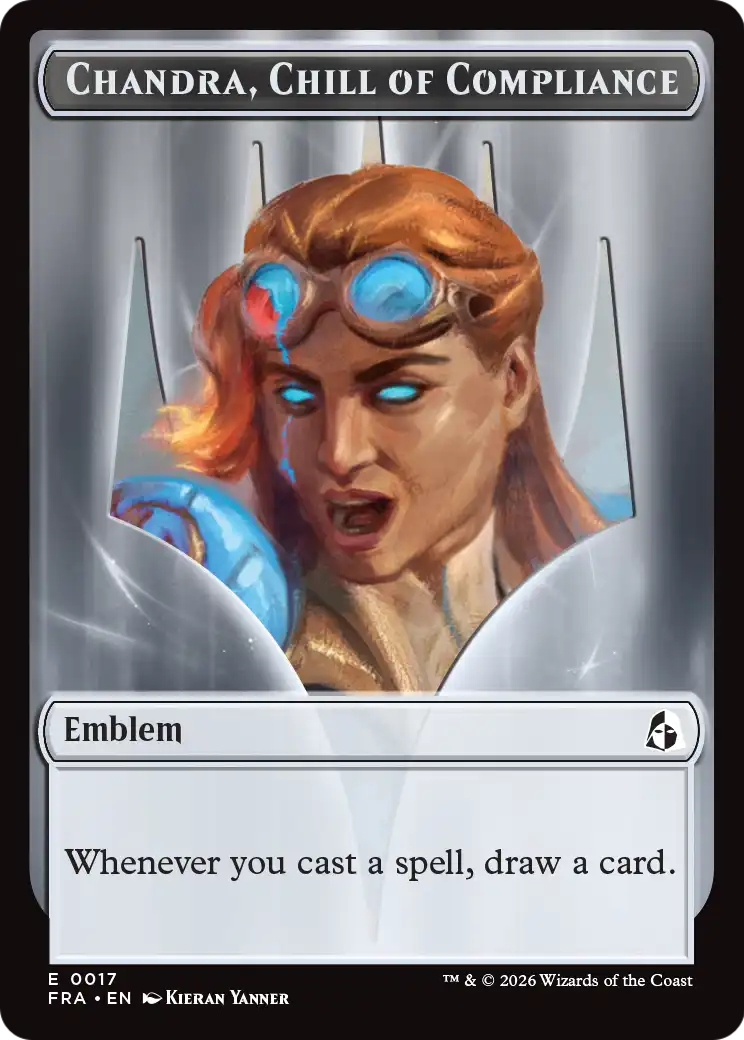 Chandra, Chill of Compliance // Chandra, Torch of Defiance Double-Sided Token [Reality Fracture Tokens] | Rock City Comics