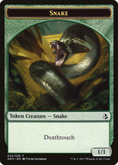 Aven Initiate // Snake Double-Sided Token [Amonkhet Tokens] | Rock City Comics